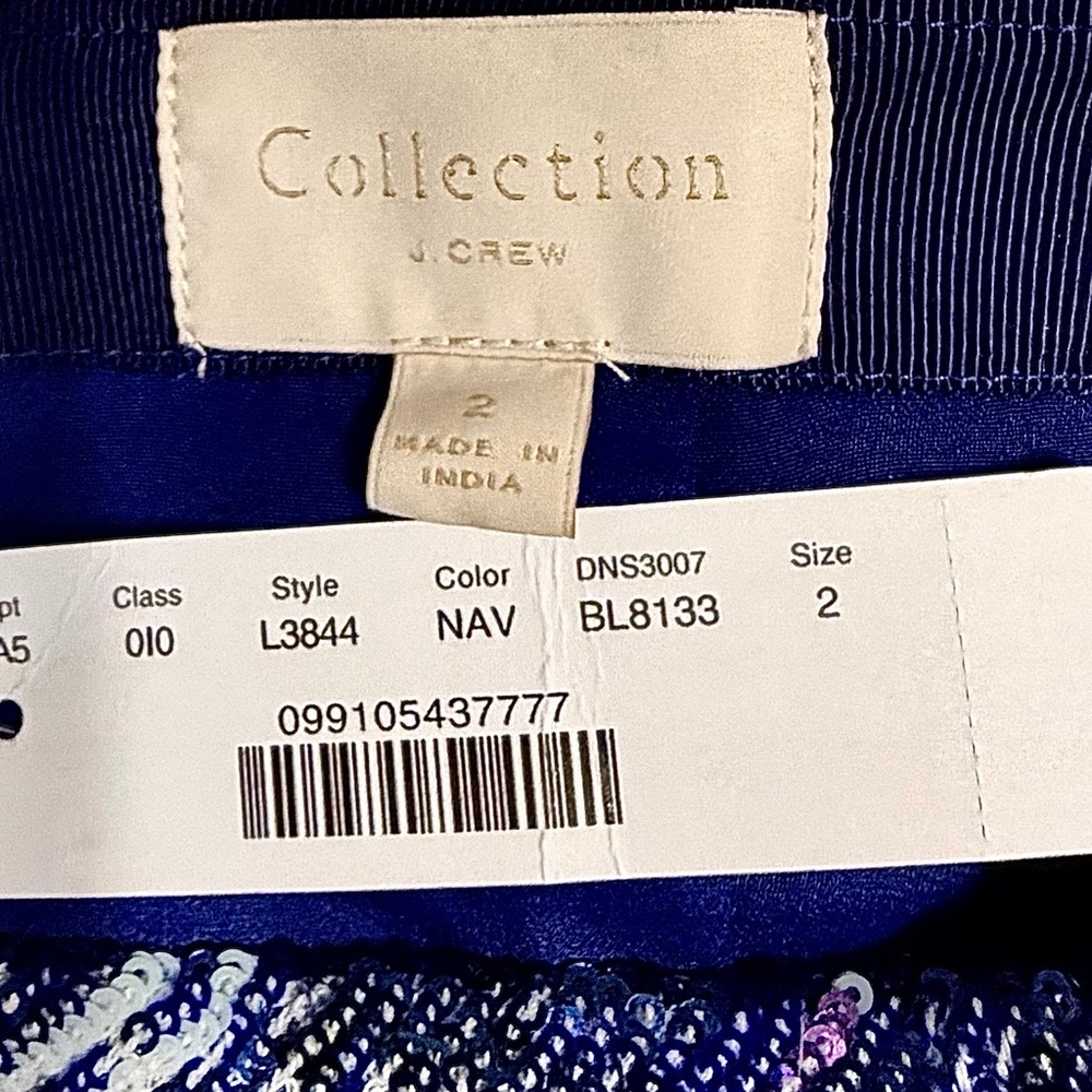 NWT J.Crew Collection Sequin Pencil Skirt - Rainbow Striped Sparkle ✨ - Picture 4 of 5